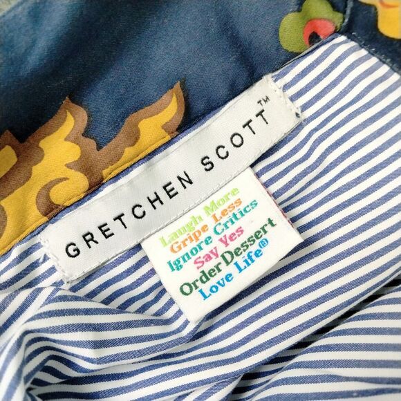 Gretchen Scott Apron Turkish Delight Womens Kitchen Long Adjustable Colorful - Picture 10 of 11